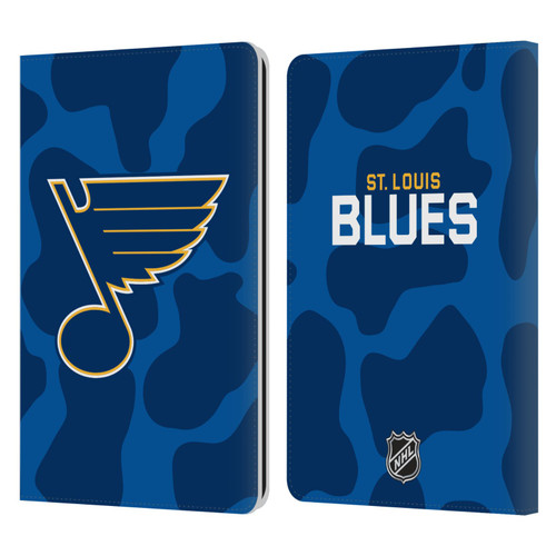 NHL St Louis Blues Cow Pattern Leather Book Wallet Case Cover For Amazon Kindle Paperwhite 1 / 2 / 3