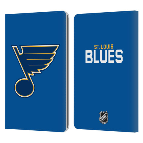 NHL St Louis Blues Plain Leather Book Wallet Case Cover For Amazon Kindle Paperwhite 1 / 2 / 3