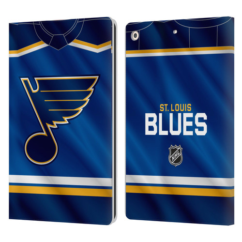 NHL St Louis Blues Jersey Leather Book Wallet Case Cover For Apple iPad 10.2 2019/2020/2021