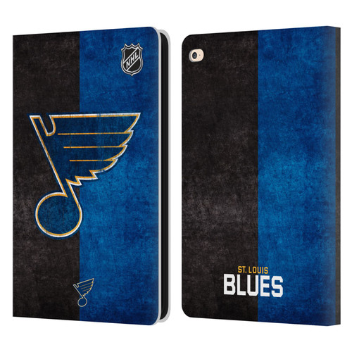 NHL St Louis Blues Half Distressed Leather Book Wallet Case Cover For Apple iPad Air 2 (2014)