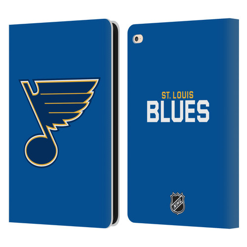 NHL St Louis Blues Plain Leather Book Wallet Case Cover For Apple iPad Air 2 (2014)