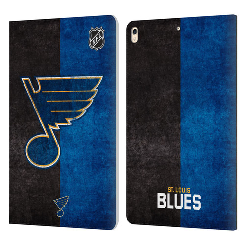 NHL St Louis Blues Half Distressed Leather Book Wallet Case Cover For Apple iPad Pro 10.5 (2017)