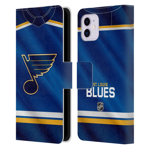 NHL St Louis Blues Jersey Leather Book Wallet Case Cover For Apple iPhone 11