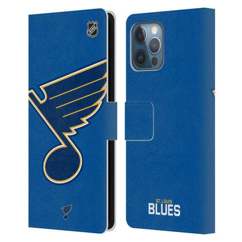 NHL St Louis Blues Oversized Leather Book Wallet Case Cover For Apple iPhone 12 Pro Max