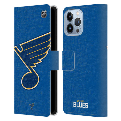 NHL St Louis Blues Oversized Leather Book Wallet Case Cover For Apple iPhone 13 Pro Max