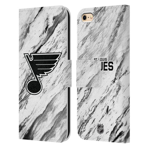 NHL St Louis Blues Marble Leather Book Wallet Case Cover For Apple iPhone 6 / iPhone 6s