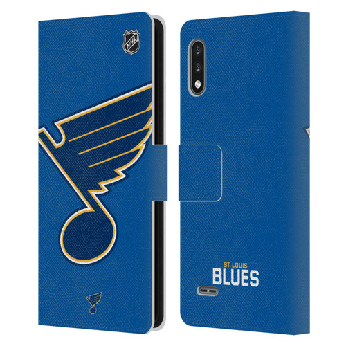 NHL St Louis Blues Oversized Leather Book Wallet Case Cover For LG K22