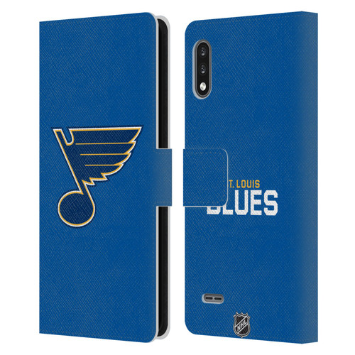 NHL St Louis Blues Plain Leather Book Wallet Case Cover For LG K22