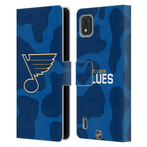 NHL St Louis Blues Cow Pattern Leather Book Wallet Case Cover For Nokia C2 2nd Edition