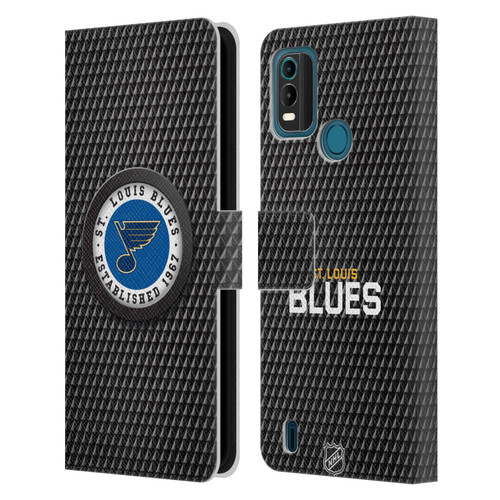 NHL St Louis Blues Puck Texture Leather Book Wallet Case Cover For Nokia G11 Plus