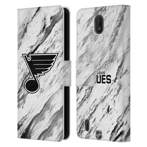 NHL St Louis Blues Marble Leather Book Wallet Case Cover For Nokia C01 Plus/C1 2nd Edition