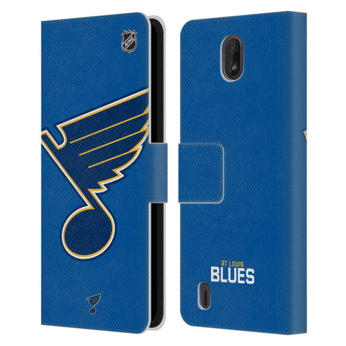 NHL St Louis Blues Oversized Leather Book Wallet Case Cover For Nokia C01 Plus/C1 2nd Edition