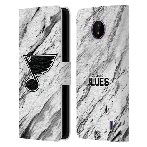 NHL St Louis Blues Marble Leather Book Wallet Case Cover For Nokia C10 / C20