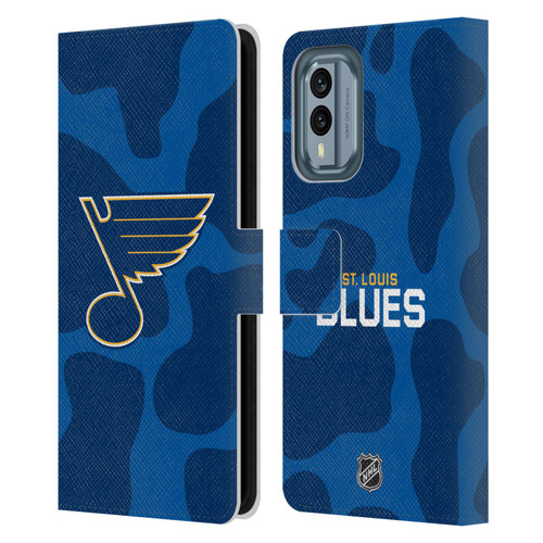 NHL St Louis Blues Cow Pattern Leather Book Wallet Case Cover For Nokia X30
