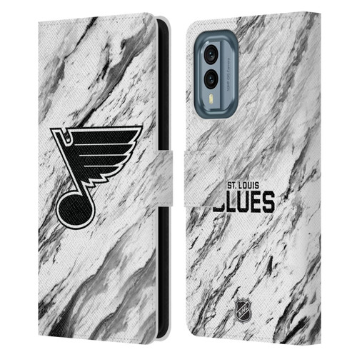 NHL St Louis Blues Marble Leather Book Wallet Case Cover For Nokia X30