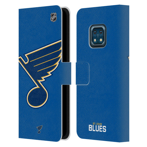 NHL St Louis Blues Oversized Leather Book Wallet Case Cover For Nokia XR20