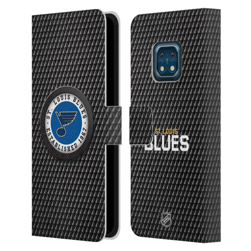 NHL St Louis Blues Puck Texture Leather Book Wallet Case Cover For Nokia XR20