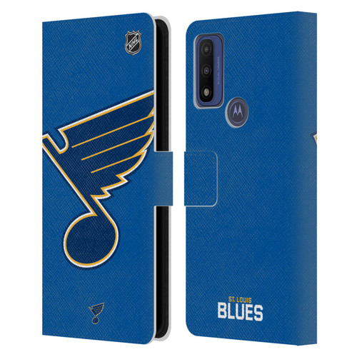 NHL St Louis Blues Oversized Leather Book Wallet Case Cover For Motorola G Pure