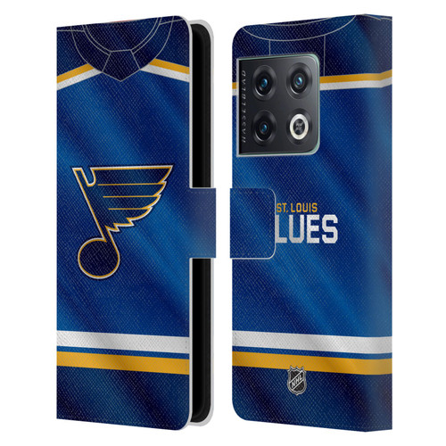 NHL St Louis Blues Jersey Leather Book Wallet Case Cover For OnePlus 10 Pro