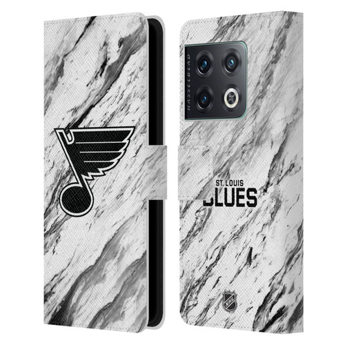 NHL St Louis Blues Marble Leather Book Wallet Case Cover For OnePlus 10 Pro