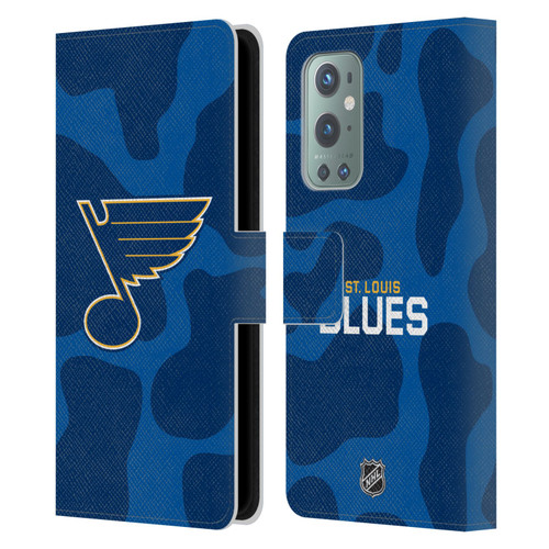 NHL St Louis Blues Cow Pattern Leather Book Wallet Case Cover For OnePlus 9