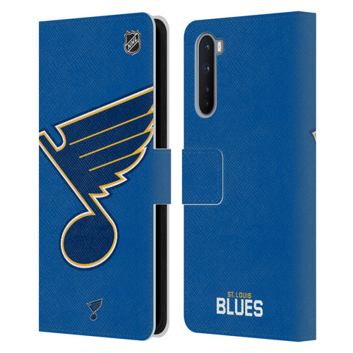 NHL St Louis Blues Oversized Leather Book Wallet Case Cover For OnePlus Nord 5G