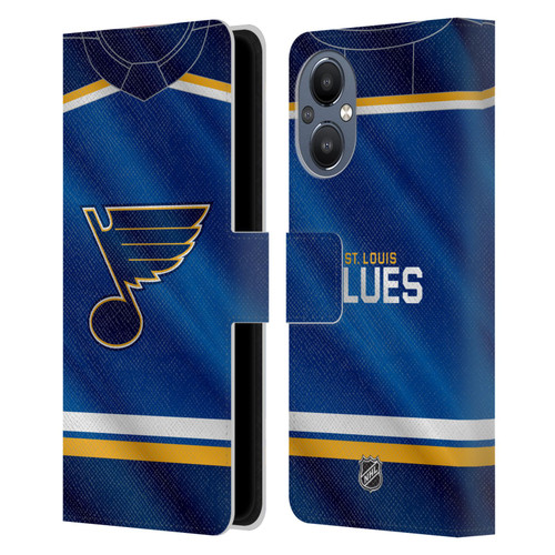 NHL St Louis Blues Jersey Leather Book Wallet Case Cover For OnePlus Nord N20 5G