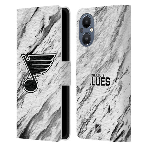 NHL St Louis Blues Marble Leather Book Wallet Case Cover For OnePlus Nord N20 5G