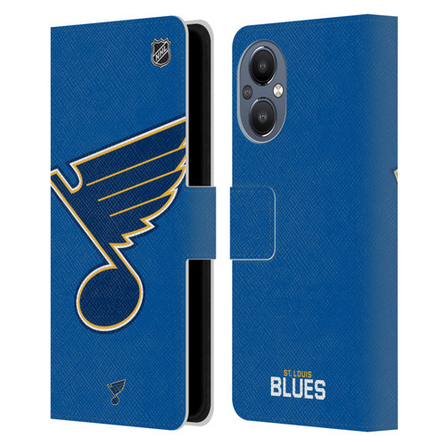 NHL St Louis Blues Oversized Leather Book Wallet Case Cover For OnePlus Nord N20 5G