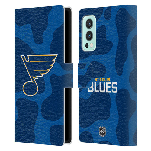 NHL St Louis Blues Cow Pattern Leather Book Wallet Case Cover For OnePlus Nord 2 5G