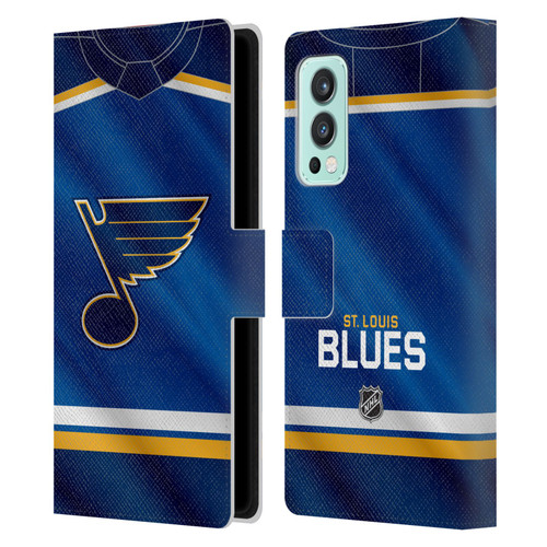 NHL St Louis Blues Jersey Leather Book Wallet Case Cover For OnePlus Nord 2 5G