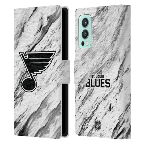 NHL St Louis Blues Marble Leather Book Wallet Case Cover For OnePlus Nord 2 5G