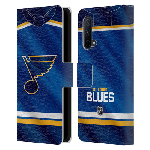 NHL St Louis Blues Jersey Leather Book Wallet Case Cover For OnePlus Nord CE 5G