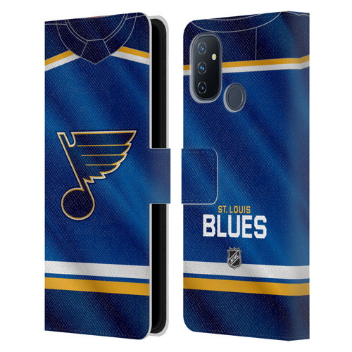 NHL St Louis Blues Jersey Leather Book Wallet Case Cover For OnePlus Nord N100