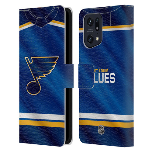 NHL St Louis Blues Jersey Leather Book Wallet Case Cover For OPPO Find X5