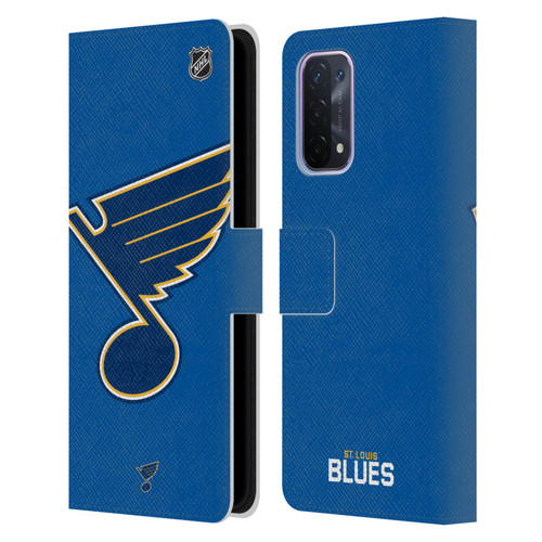 NHL St Louis Blues Oversized Leather Book Wallet Case Cover For OPPO A54 5G