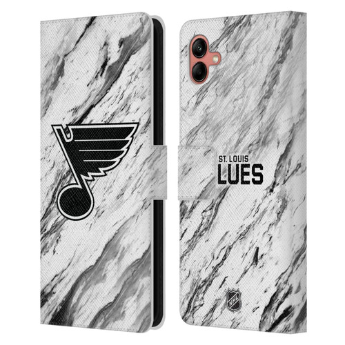 NHL St Louis Blues Marble Leather Book Wallet Case Cover For Samsung Galaxy A04 (2022)