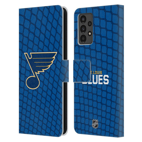NHL St Louis Blues Net Pattern Leather Book Wallet Case Cover For Samsung Galaxy A13 (2022)