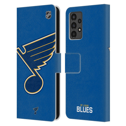 NHL St Louis Blues Oversized Leather Book Wallet Case Cover For Samsung Galaxy A13 (2022)