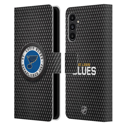 NHL St Louis Blues Puck Texture Leather Book Wallet Case Cover For Samsung Galaxy A13 5G (2021)