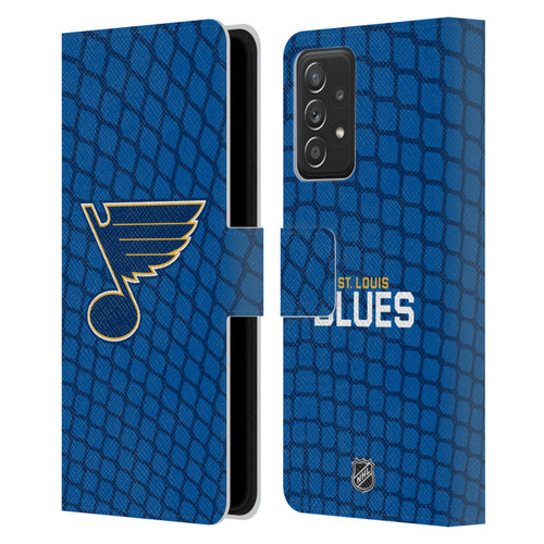 NHL St Louis Blues Net Pattern Leather Book Wallet Case Cover For Samsung Galaxy A53 5G (2022)