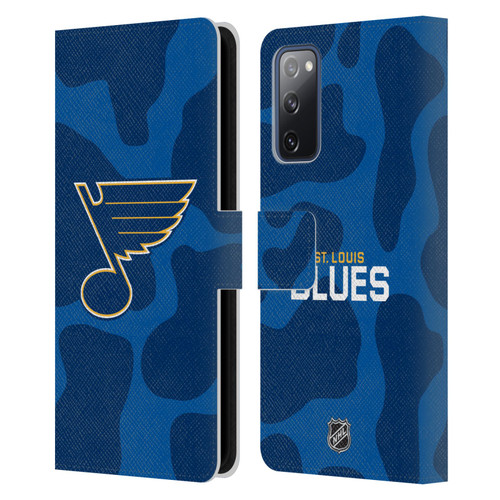 NHL St Louis Blues Cow Pattern Leather Book Wallet Case Cover For Samsung Galaxy S20 FE / 5G