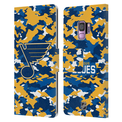 NHL St Louis Blues Camouflage Leather Book Wallet Case Cover For Samsung Galaxy S9