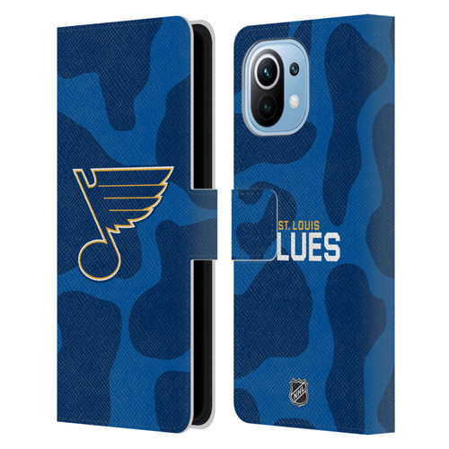 NHL St Louis Blues Cow Pattern Leather Book Wallet Case Cover For Xiaomi Mi 11