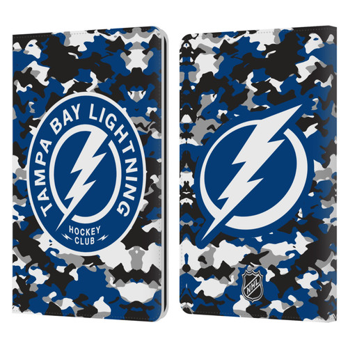 NHL Tampa Bay Lightning Camouflage Leather Book Wallet Case Cover For Amazon Kindle Paperwhite 1 / 2 / 3