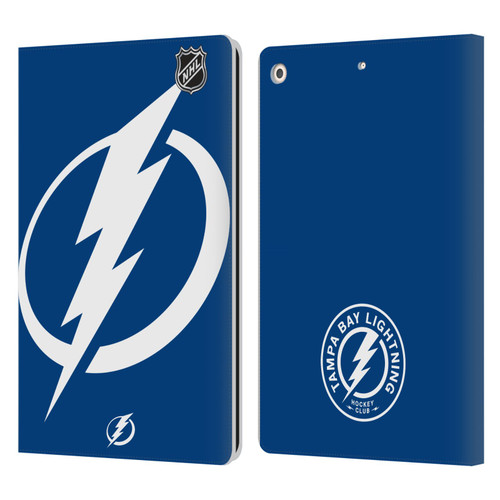 NHL Tampa Bay Lightning Oversized Leather Book Wallet Case Cover For Apple iPad 10.2 2019/2020/2021