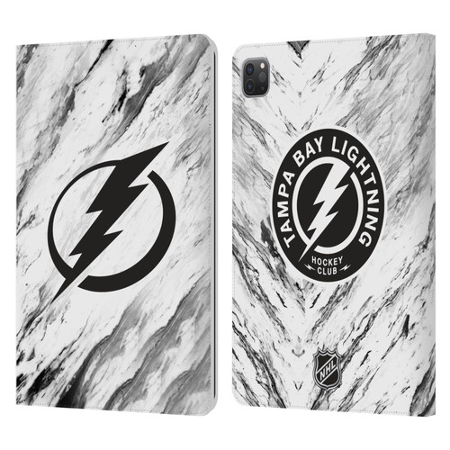 NHL Tampa Bay Lightning Marble Leather Book Wallet Case Cover For Apple iPad Pro 11 2020 / 2021 / 2022