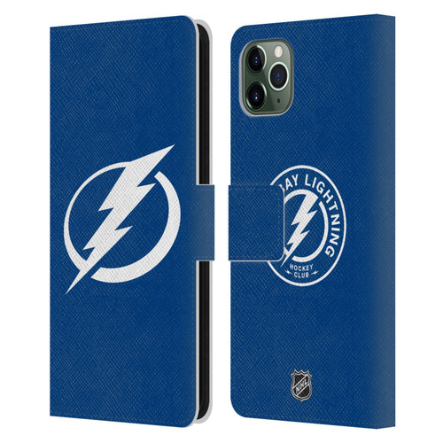 NHL Tampa Bay Lightning Plain Leather Book Wallet Case Cover For Apple iPhone 11 Pro Max