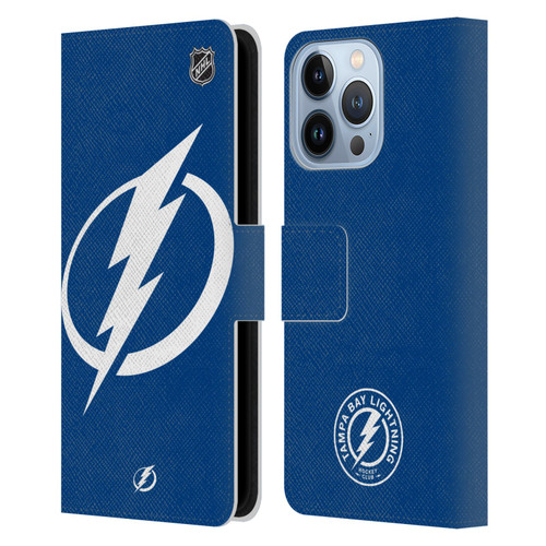 NHL Tampa Bay Lightning Oversized Leather Book Wallet Case Cover For Apple iPhone 13 Pro