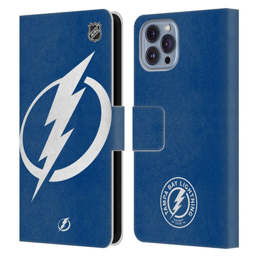 NHL Tampa Bay Lightning Oversized Leather Book Wallet Case Cover For Apple iPhone 14